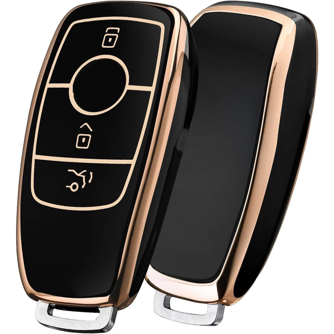 SHOPOFLUX TPU Car Key Cover Compatible for Mercedes Benz E - Class S - Class A - Class C - Class G - Class 2020 Onwards New Smart Key - Black