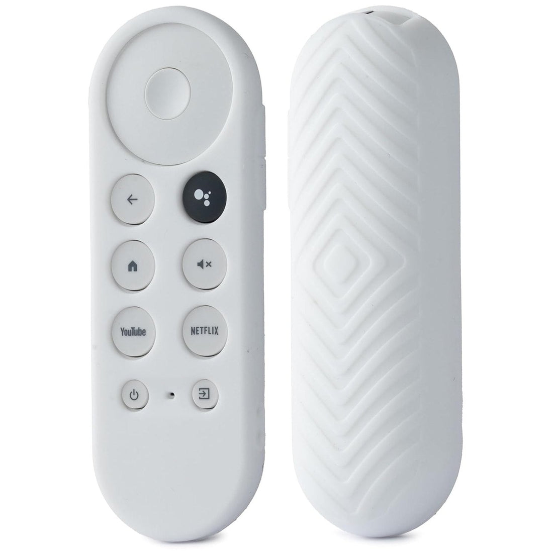 Shopoflux Silicone Full Wrap Remote Case Compatible with Google Chromecast Tv Voice Remote Protective Cover (White) Shopoflux