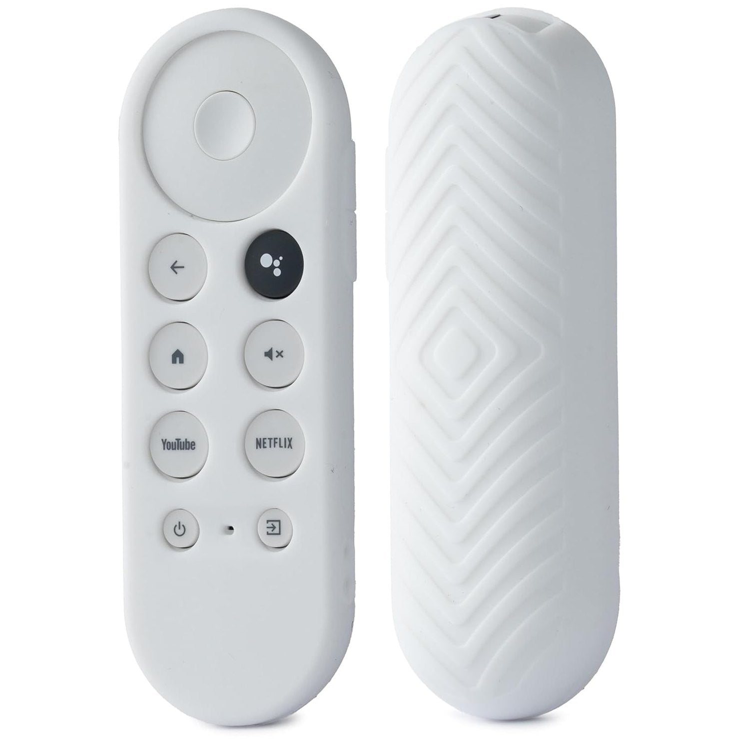 Shopoflux Silicone Full Wrap Remote Case Compatible with Google Chromecast Tv Voice Remote Protective Cover (White) Shopoflux