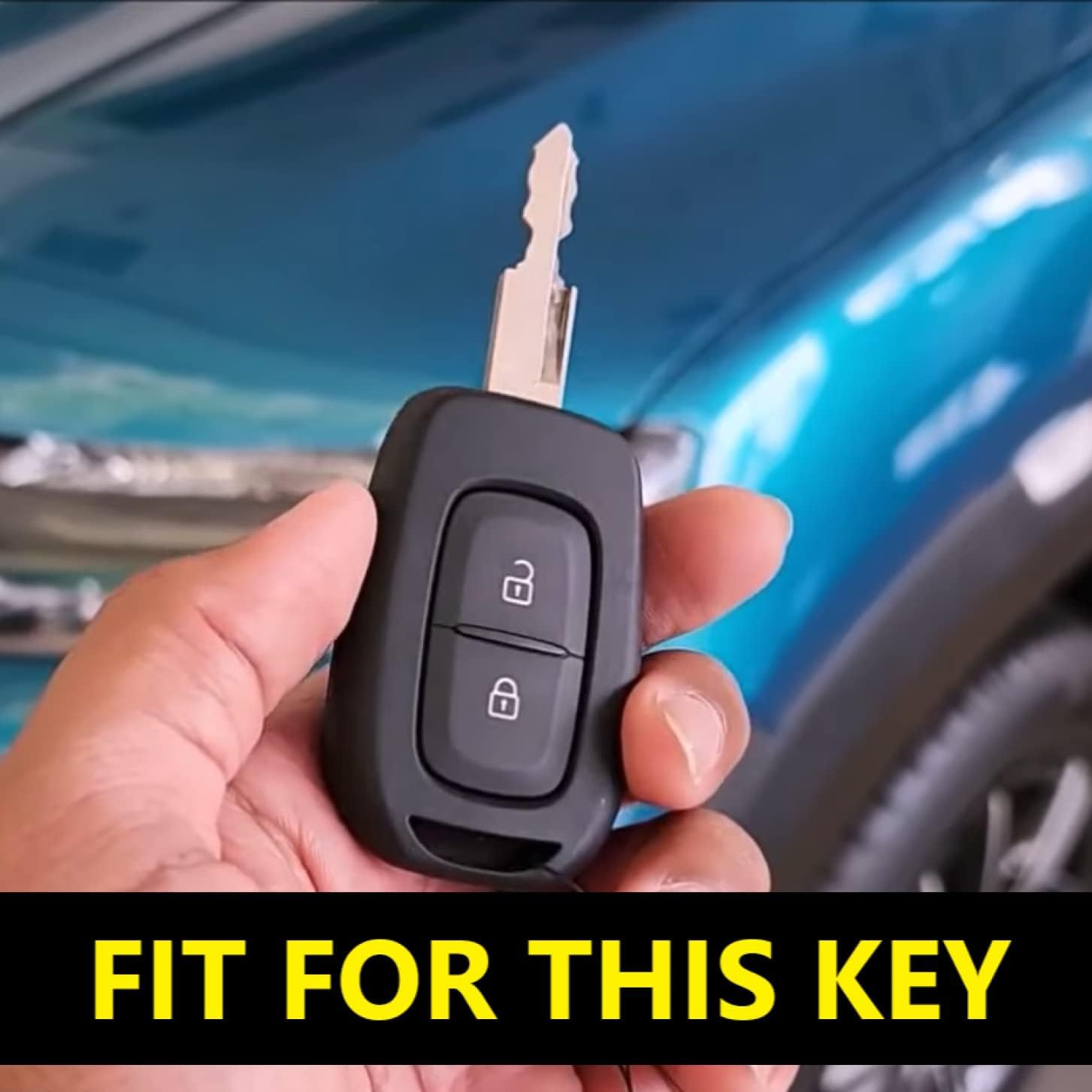 SHOPOFLUX Metal Key Cover Compatible with Renault Kwid | Triber | Kiger | Duster (Black Brown Leather) Shopoflux