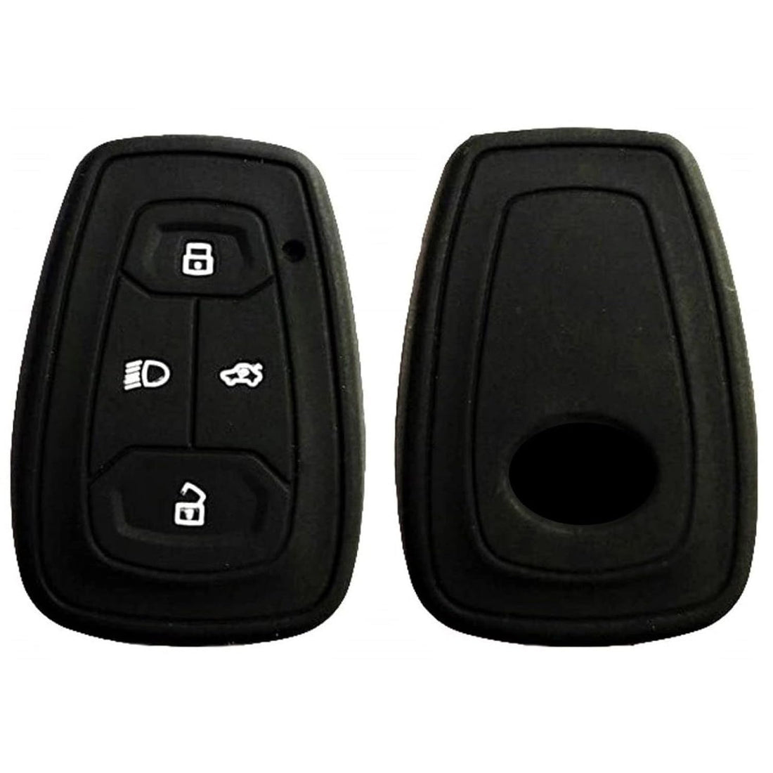 Shopoflux® Silicone Smart Key Cover Compatible with Tata Nexon | Harrier | Safari 2021 | Altroz | Tigor | EV | Punch Tiago EV Electric Black