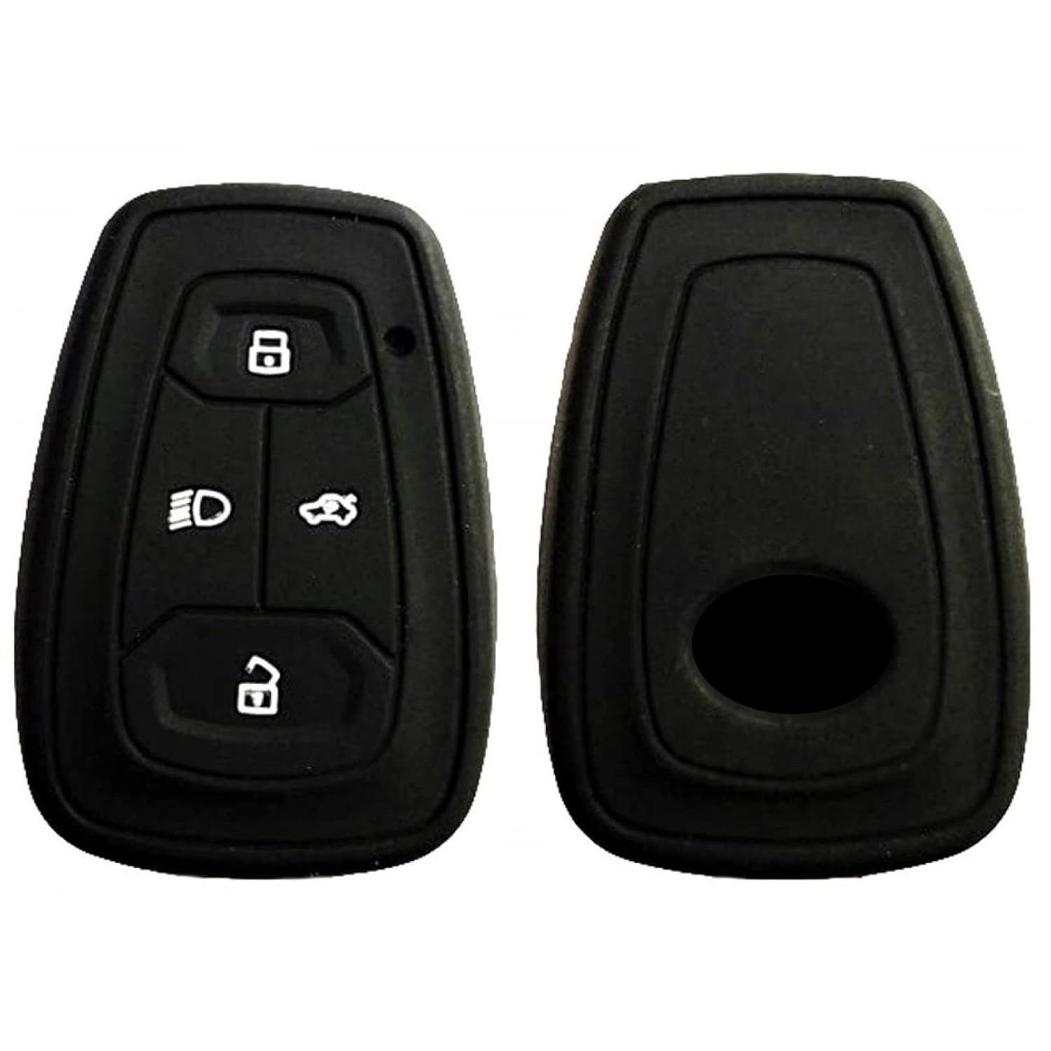 Shopoflux® Silicone Smart Key Cover Compatible with Tata Nexon | Harrier | Safari 2021 | Altroz | Tigor | EV | Punch Tiago EV Electric Black