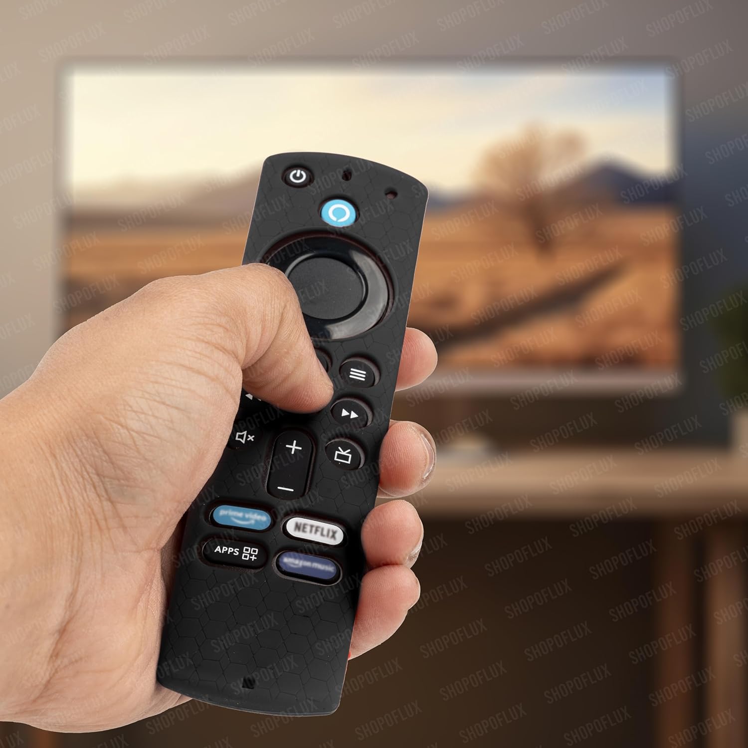Shopoflux Silicone Remote Cover Compatible with Fire TV Stick (Black) Shopoflux