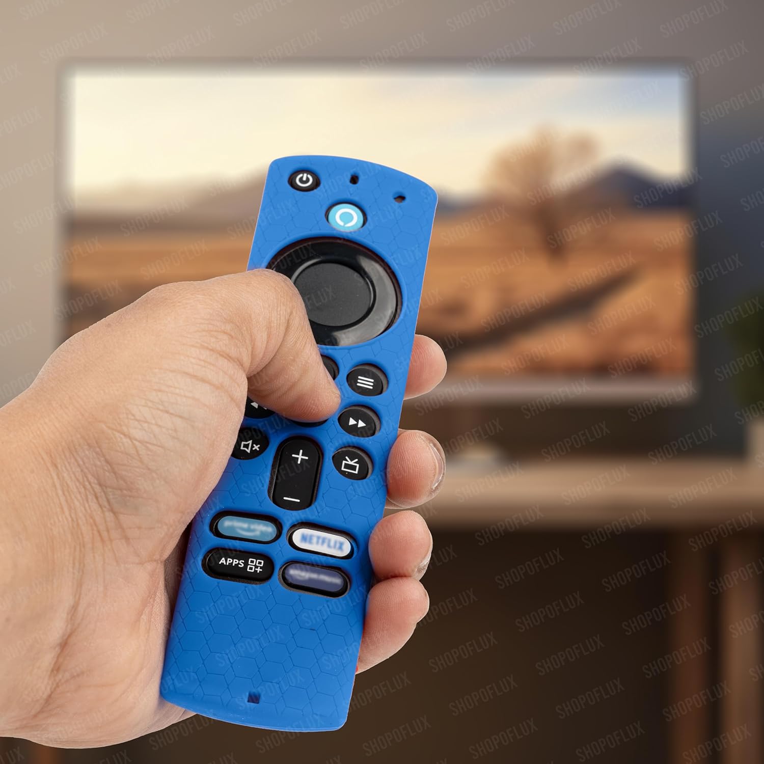 Shopoflux Silicone Remote Cover Compatible with Fire TV Stick (Blue) Shopoflux
