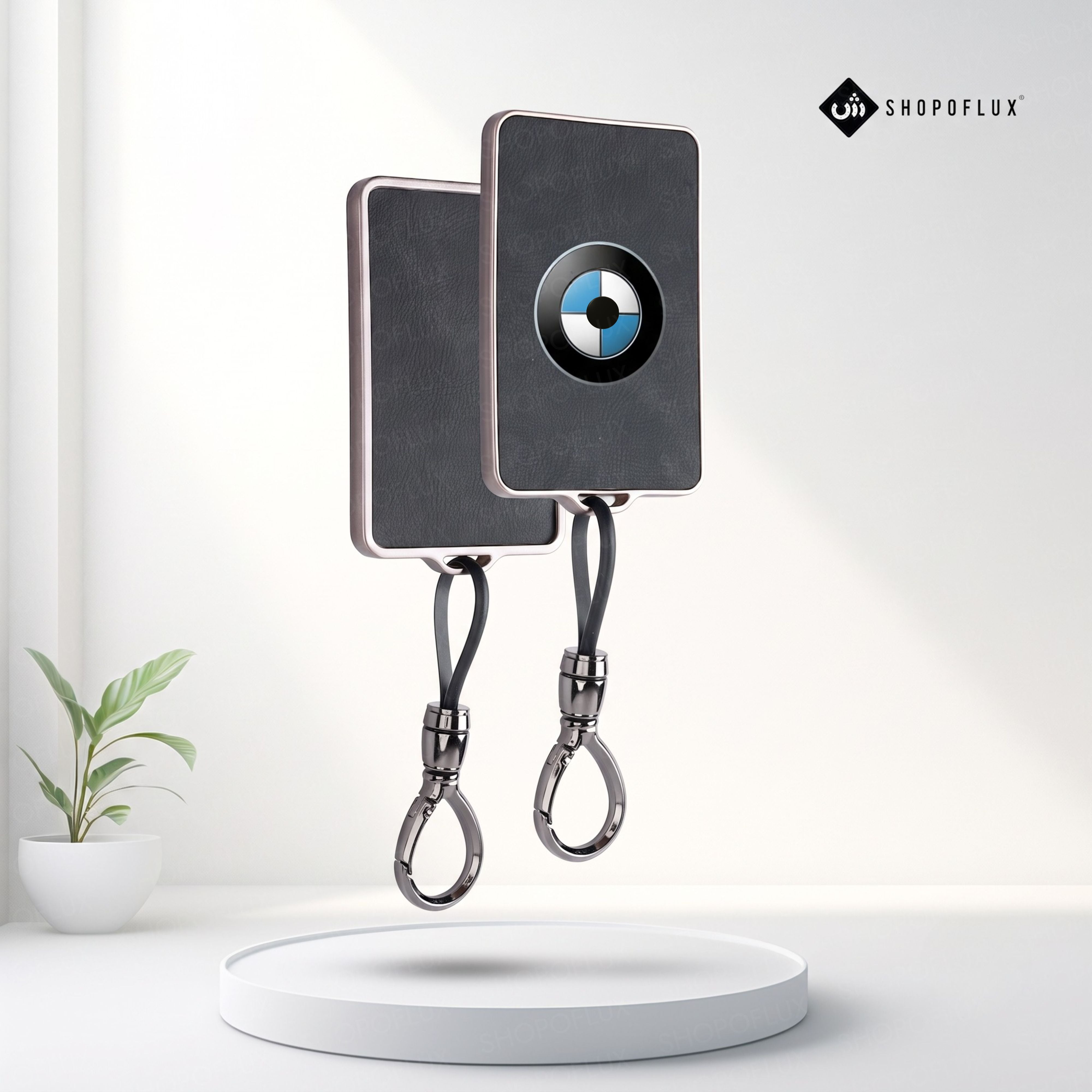 SHOPOFLUX TPU Card Holder Competible With BMW Car – Scratchproof, Slim & Lightweight Protector Case with Keychain Holder, Key Card Accessories