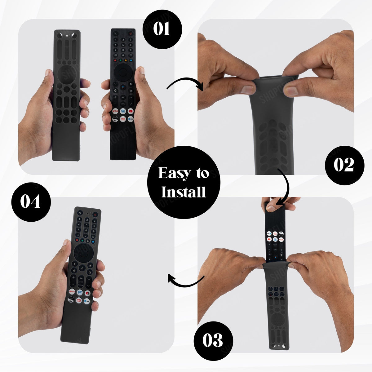 Tcl Remote Rc833a SHOPOFLUX Silicone TV Remote Cover Compatible with TCL Tv Remote RC833 ...