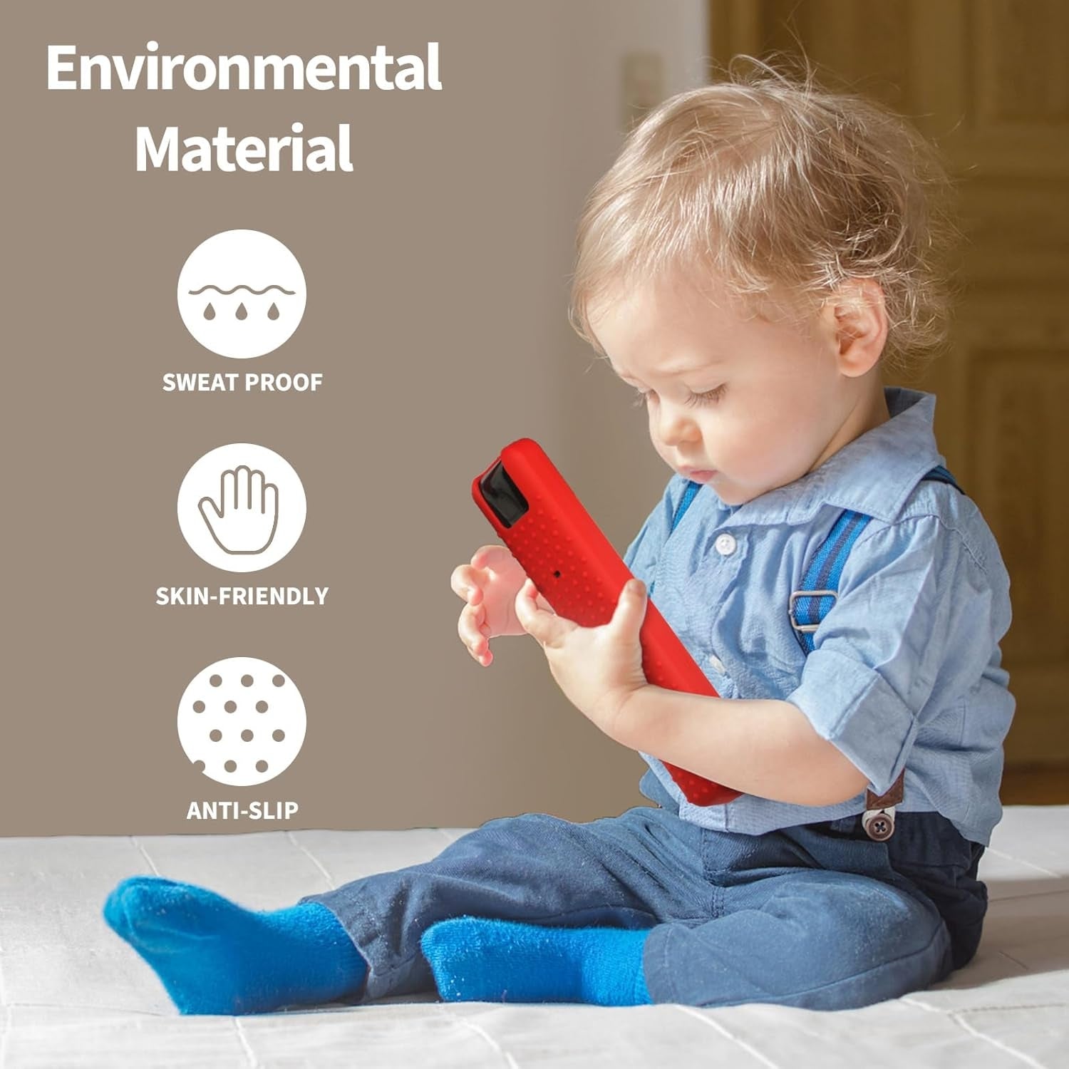 Shopoflux Silicone Tv Remote Cover Compatible with LG Smart TV Remote LG MR25GA Full Wrap Protective Case [Remote NOT Included] (RED) Shopoflux