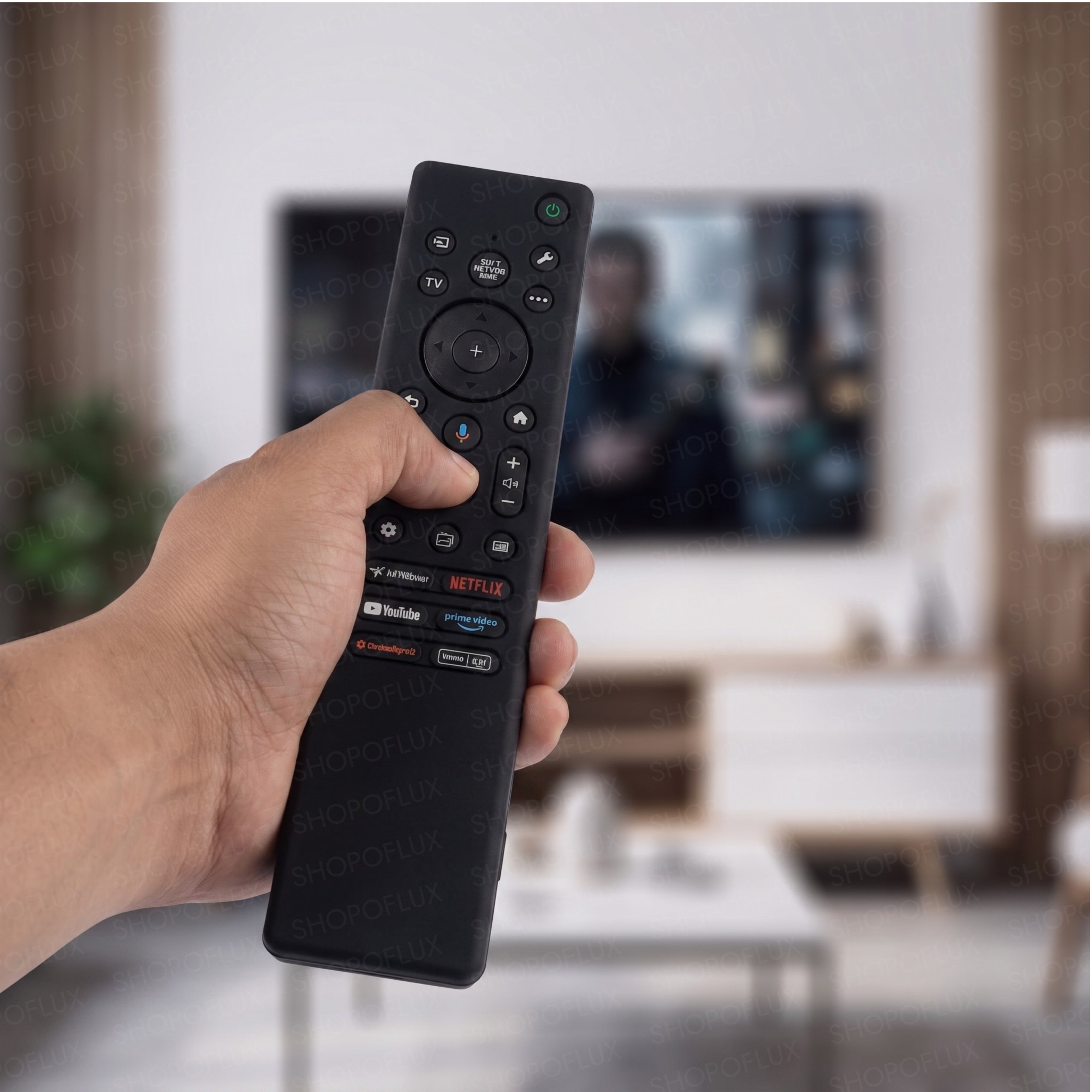 SHOPOFLUX Silicone Cover Compatible with Sony Bravia Smart Tv Voice Remote Case with Lanyard [Remote NOT Included]