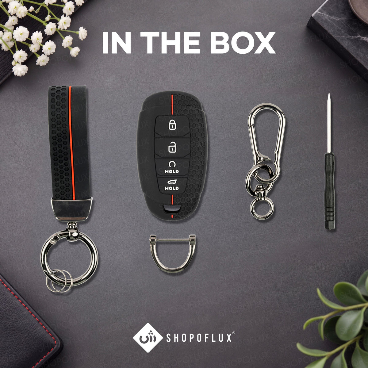 SHOPOFLUX Metal Key Cover Compatible with Hyundai Verna | i20 Facelift N Line N8 Car 4 button smart key