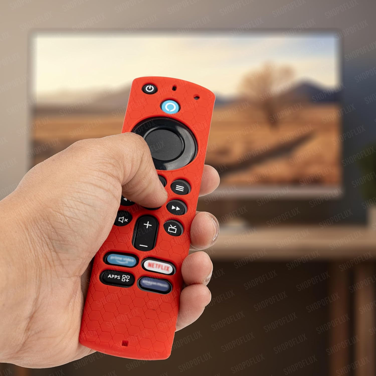 Shopoflux Silicone Remote Cover Compatible with Fire TV Stick (Red) Shopoflux