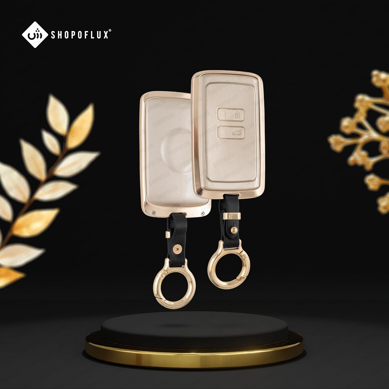 SHOPOFLUX Metal TPU Key Cover Compatible with Renault Triber | Kiger 4 Button Smart Key