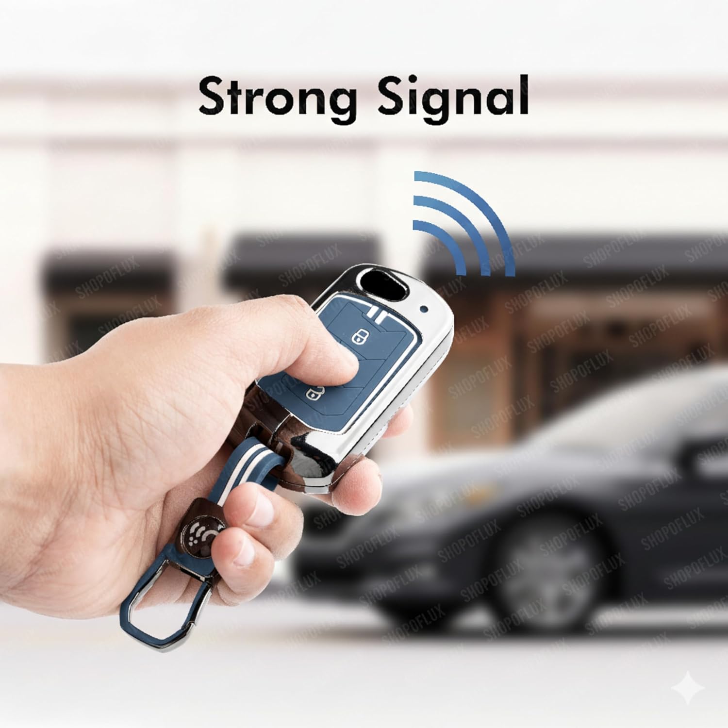 SHOPOFLUX Metal Key Cover Compatible with Mahindra Scorpio N | 3XO | XUV 300 | Marazzo | XUV 700 | XUV 400 ev | Bolero | Thar Roxx 3 Button Flip Key Shopoflux
