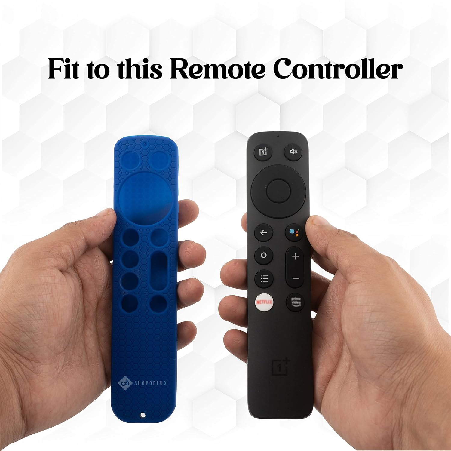 SHOPOFLUX Silicone Remote Cover Compatible with Oneplus Q Series/U Series / Y1S / Y1S Edge Smart LED TV Remote (Blue) Shopoflux