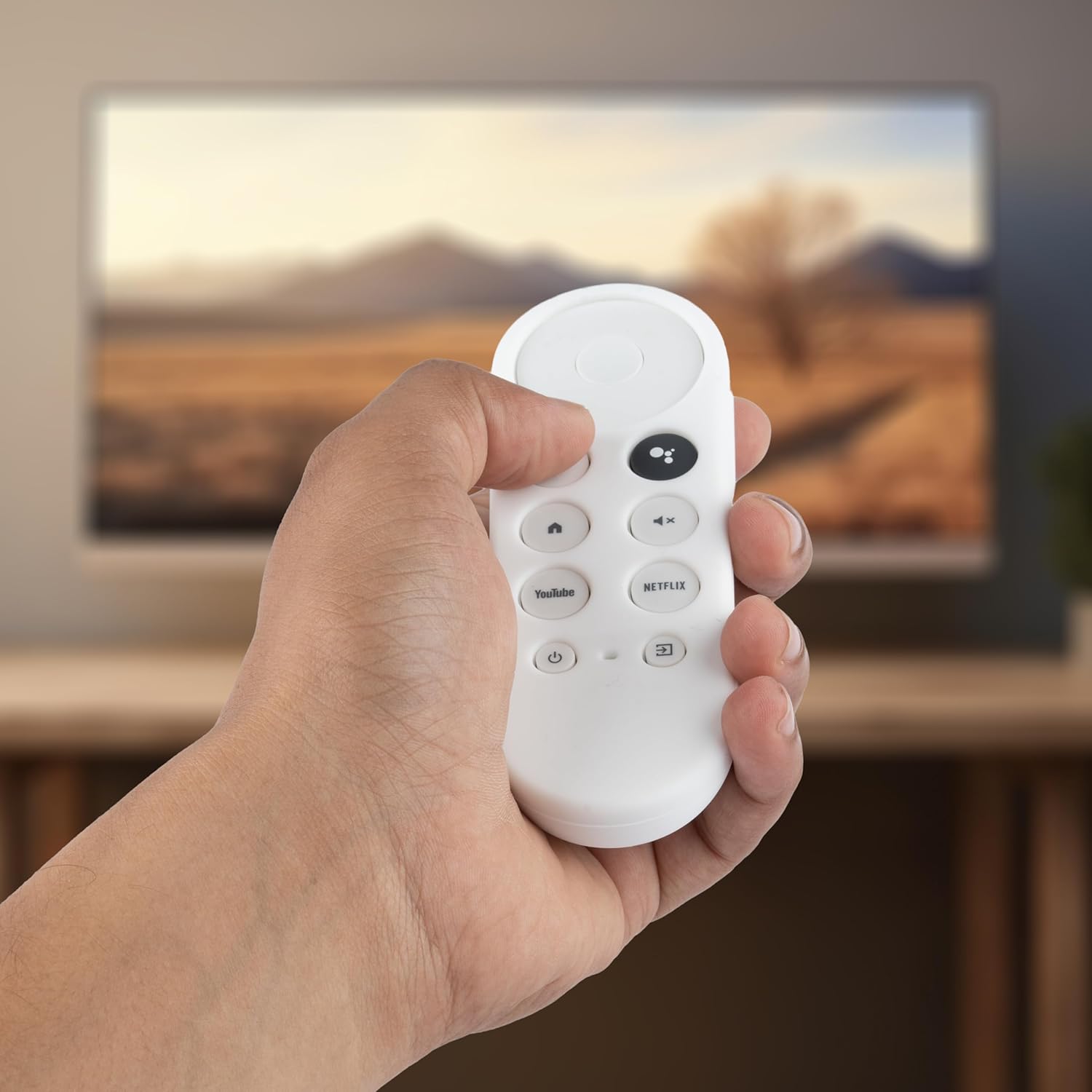 Shopoflux Silicone Full Wrap Remote Case Compatible with Google Chromecast Tv Voice Remote Protective Cover (White) (Copy) Shopoflux