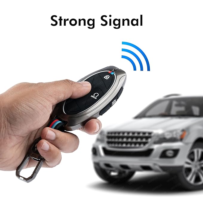 SHOPOFLUX Metal Key Cover Compatible with Hyundai Venue 4 Button Smart Key Shopoflux