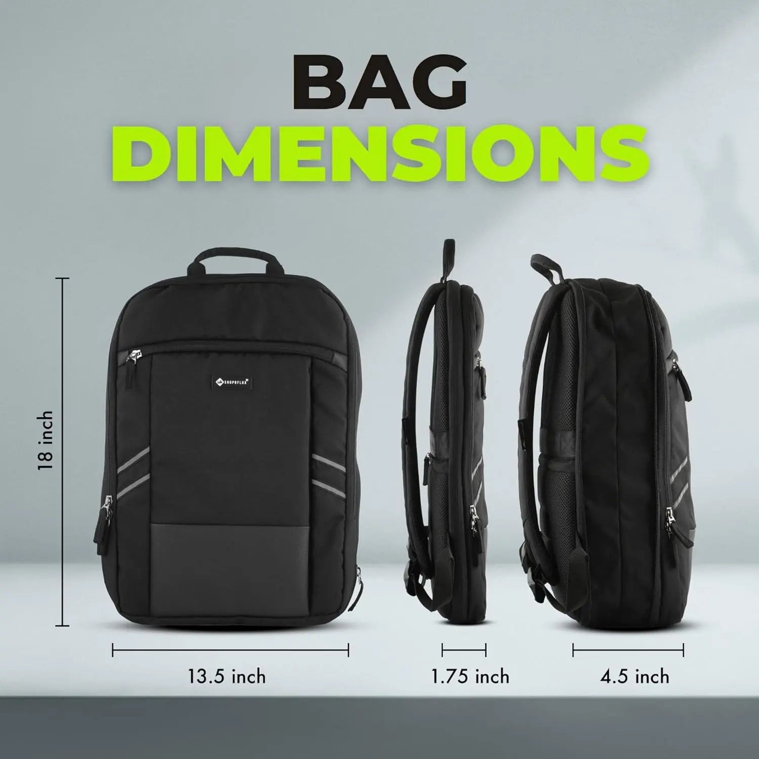 Expandable Laptop Backpack For 15, 15.6, 16 Inch Laptops And Tablet - Slim & Expandable Laptop Backpack For Office Men Women - Black Shopoflux Expandable Laptop Backpack For 15, 15.6, 16 Inch Laptops And Tablet - Slim & Expandable Laptop Backpack For Office Men Women - Black Shopoflux
