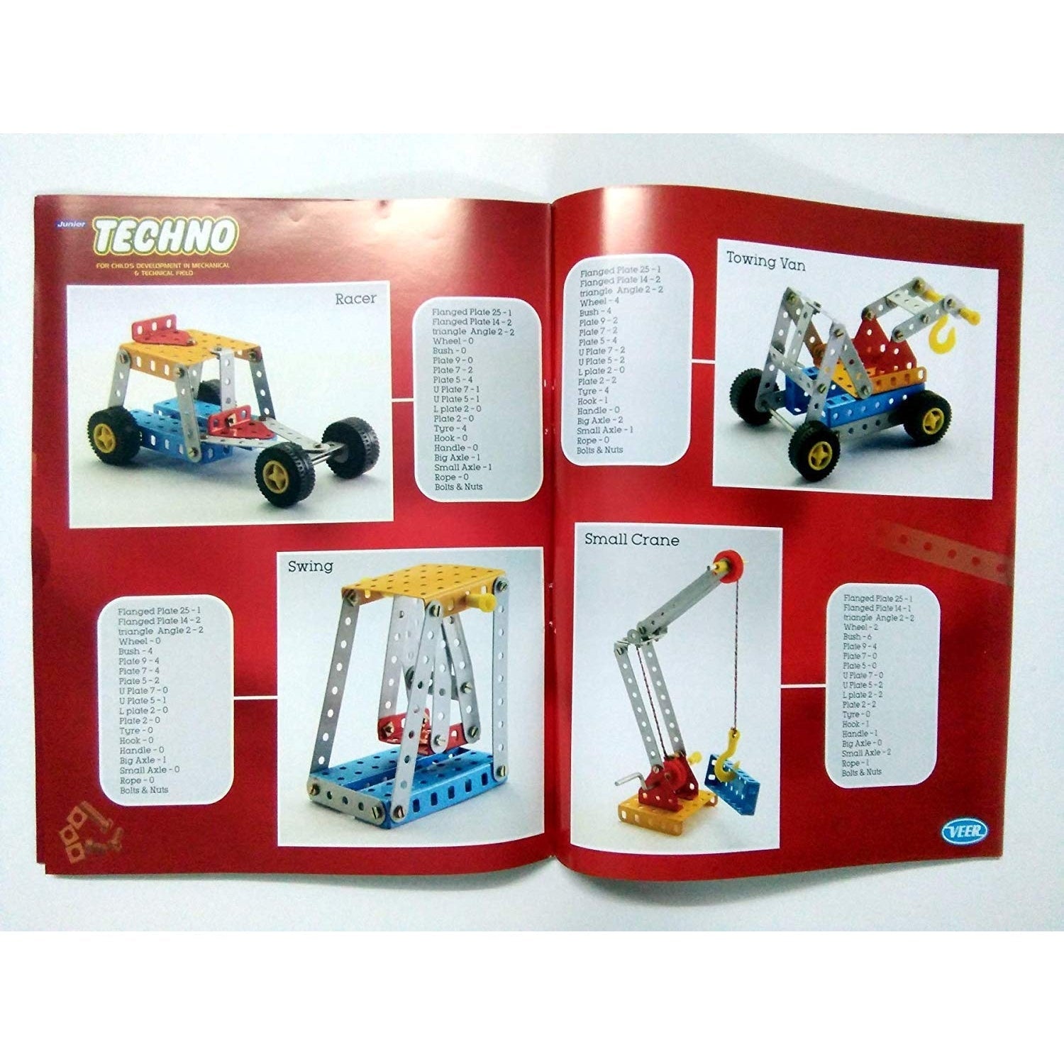 Shopoflux™ Plastic Shopoflux Construction Toys Mechanical Kit For Kids - Building Blocks And Models Construction 14 Model And 115+ Piece Multicolor