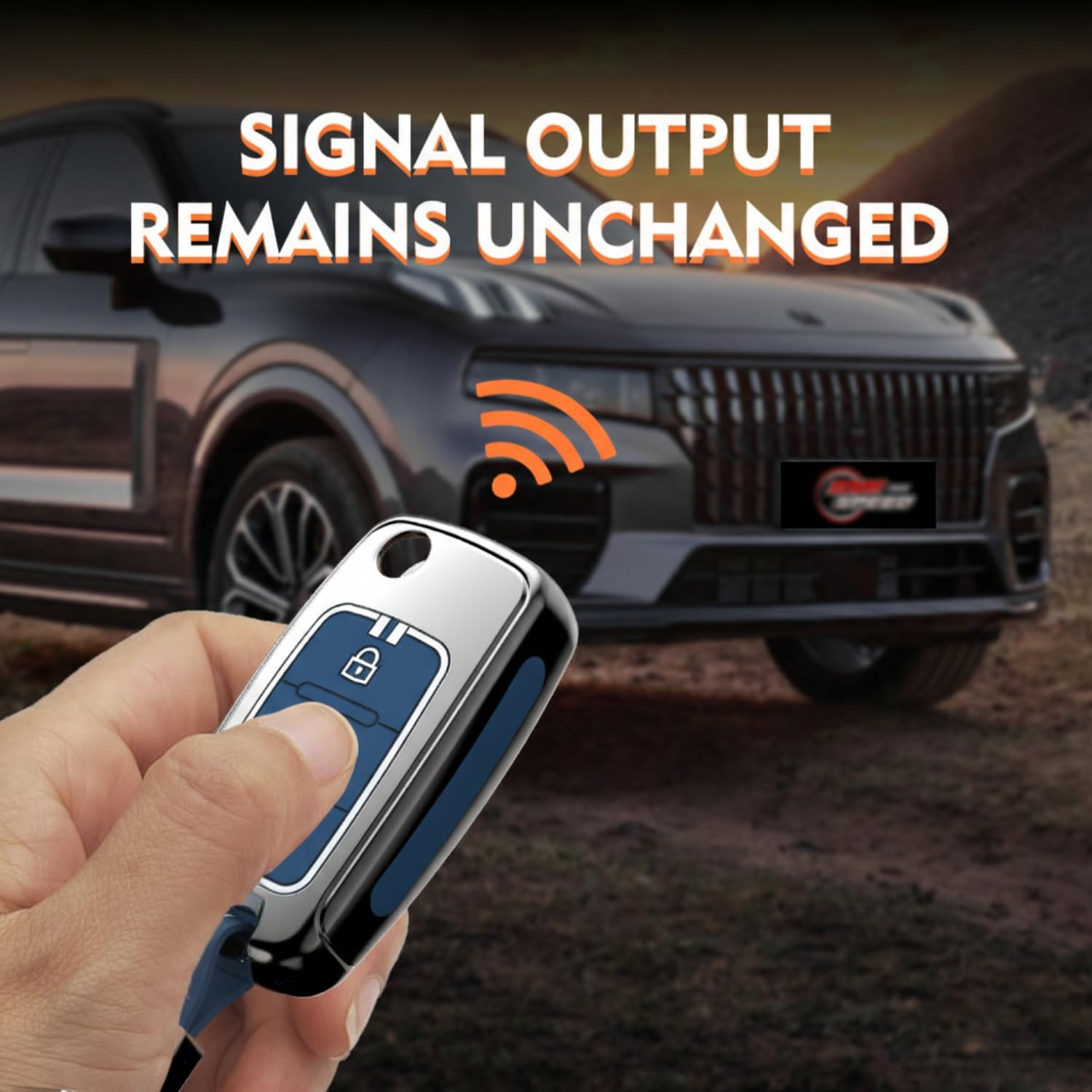 SHOPOFLUX Metal Key Cover Compatible for Skoda & Volkswagen Cars Octavia, Laura, Superb, Fabia, Rapid, Polo, Vento, Jetta, Ameo, Passat 3 Button Flip Key (Blue Silicone) Shopoflux