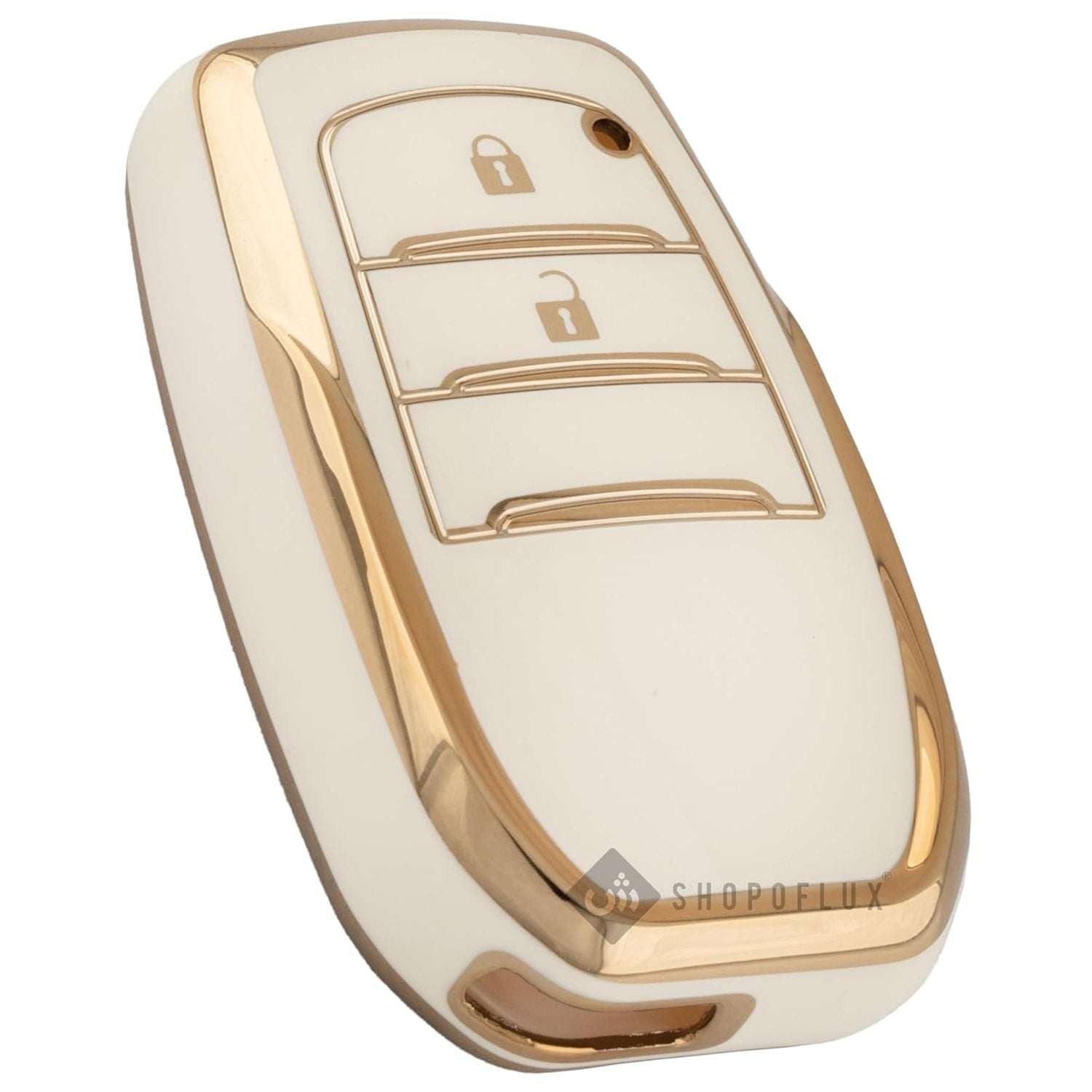 SHOPOFLUX TPU Key Cover Compatible with Toyota Innova Crysta | Hilux 2022 | Invicto Key Cover 2 Button Smart Key Only