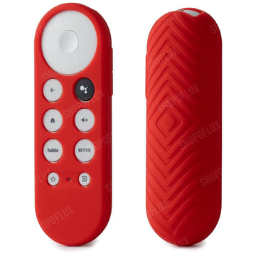 Shopoflux Silicone Full Wrap Remote Case Compatible with Google Chromecast Tv Voice Remote Protective Cover [Remote NOT Included] (RED)