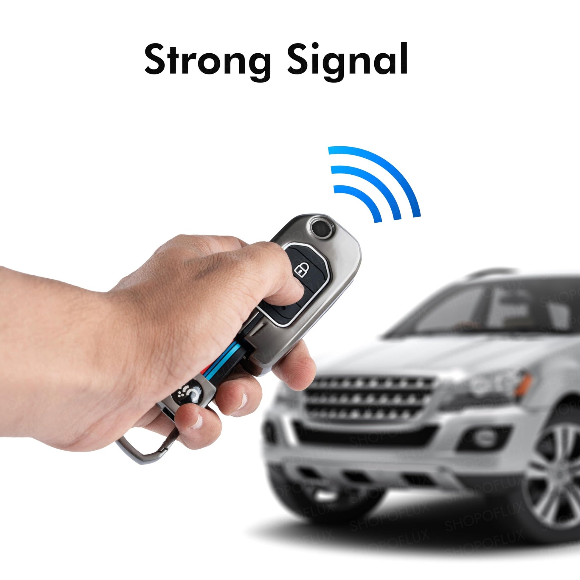 SHOPOFLUX Metal Key Cover Compatible for Honda Amaze, Honda City, Jazz, CR-V, WR-V 2 Button Flip Key (Metal Silicone Black) Shopoflux