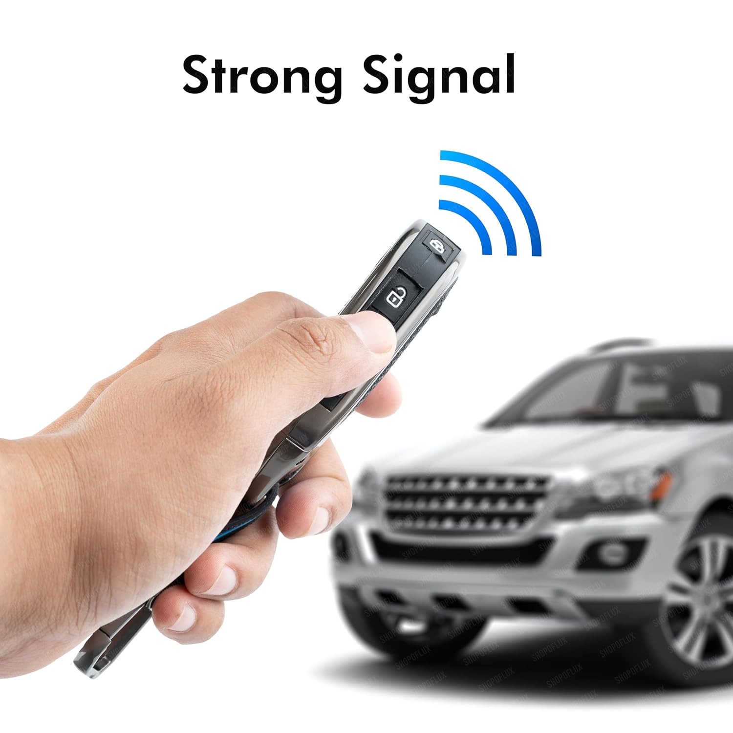 SHOPOFLUX Metal Key Cover Compatible with Kia Syros, Seltos, EV6 EV9 4 Button Smart Key - Black Shopoflux