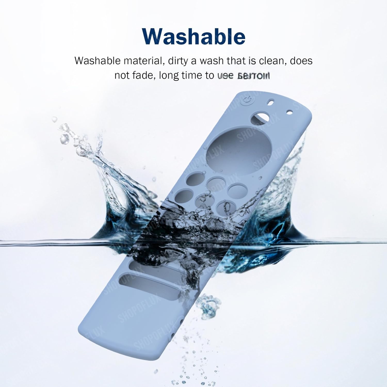 SHOPOFLUX Silicone Tv Remote Cover Compatible with Amazon Basics Smart LED TV Remote Protective Cover (Sky Blue) (Copy) Shopoflux