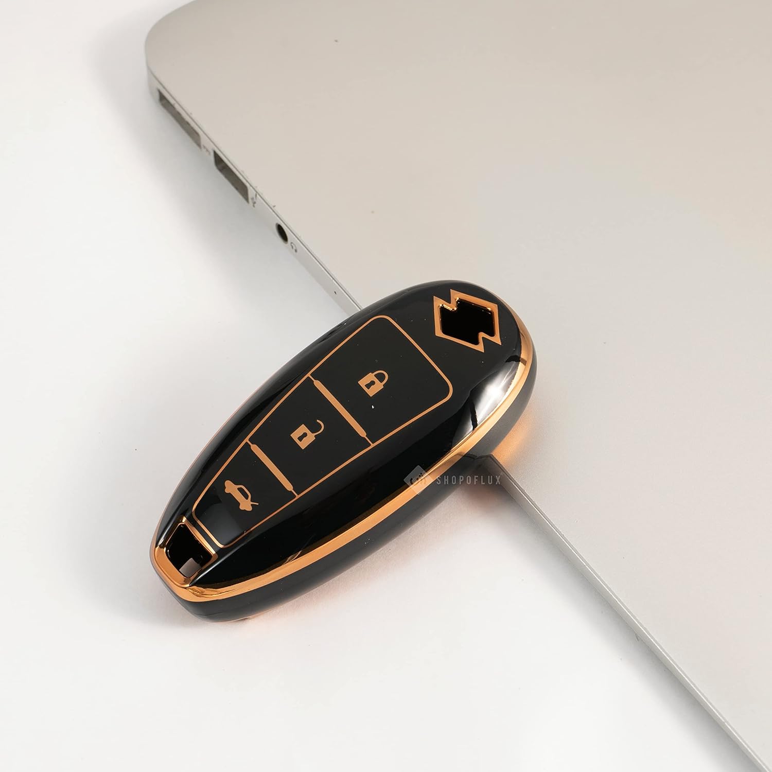 Shopoflux® TPU Key Cover Compatible with Baleno, Breeza, S Cross, Ciaz, Swift 3 Button Smart Key