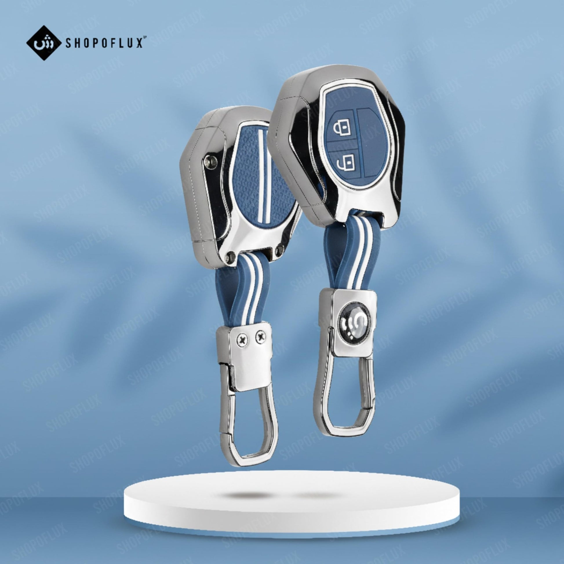 SHOPOFLUX Metal Key Cover Compitable For Suzuki Swift | Ertiga | Wagonr | Celerio | Swift Dzire | Alto | Fronx | Breza | S Presso | Ignis 2 Button Remote Key Shopoflux