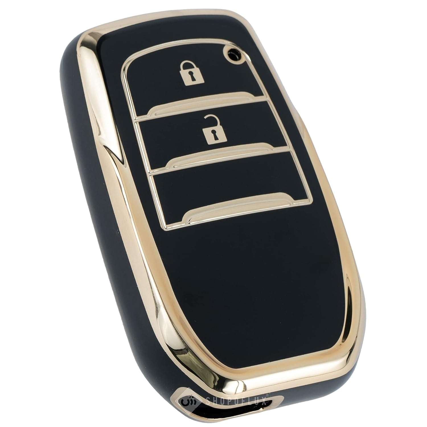 SHOPOFLUX TPU Key Cover Compatible with Toyota Innova Crysta | Hilux 2022 | Invicto Key Cover 2 Button Smart Key Only