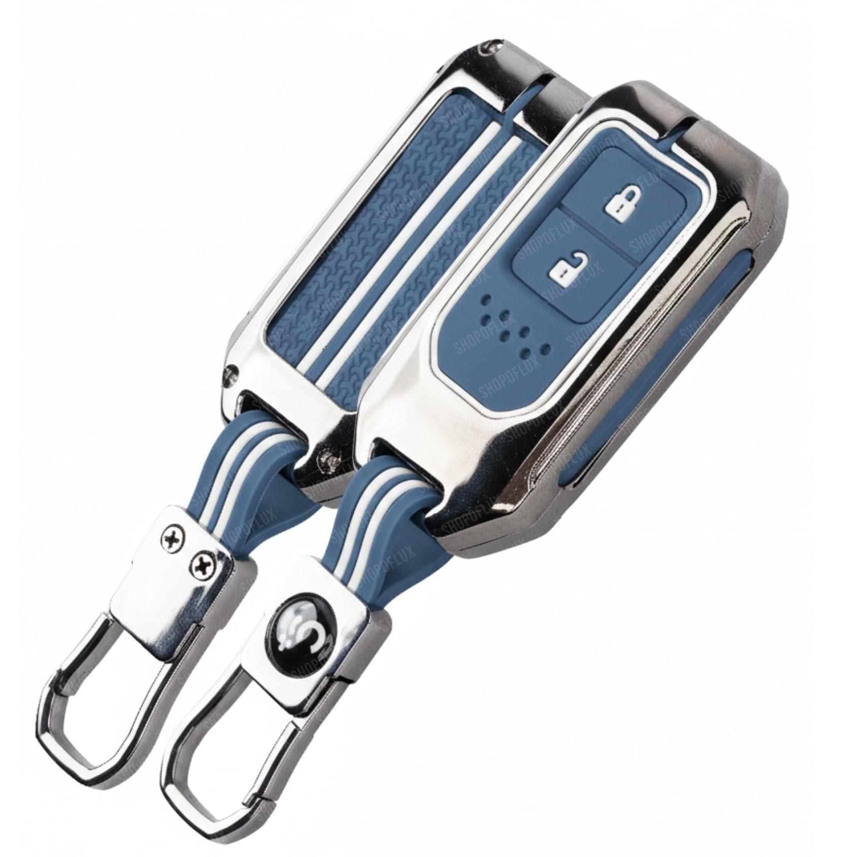 SHOPOFLUX Metal Key Cover Compatible for Honda Elevate | BRV | WRV | CRV | Jazz | City | Amaze 2 Button Smart Key Shopoflux
