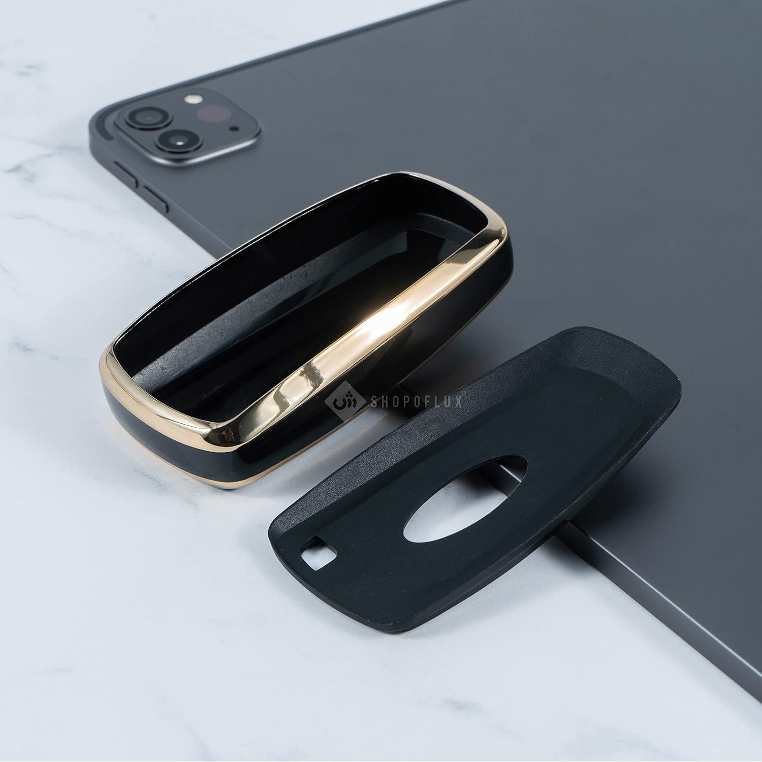 Shopoflux TPU Key Cover Compatible with New Ford Ecosport Titanium Black TPU Pack 1