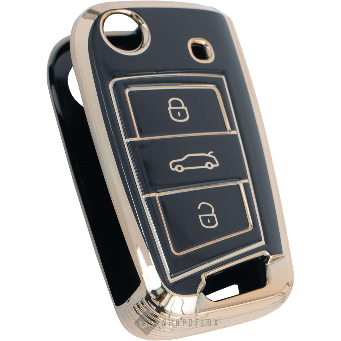 Shopoflux® TPU Key Cover Compatible with Skoda & Volkswagen Cars Slavia | Kushaq | Octavia | Virtus | Taigun | Tiguan | T ROC 3 Button Flip Key