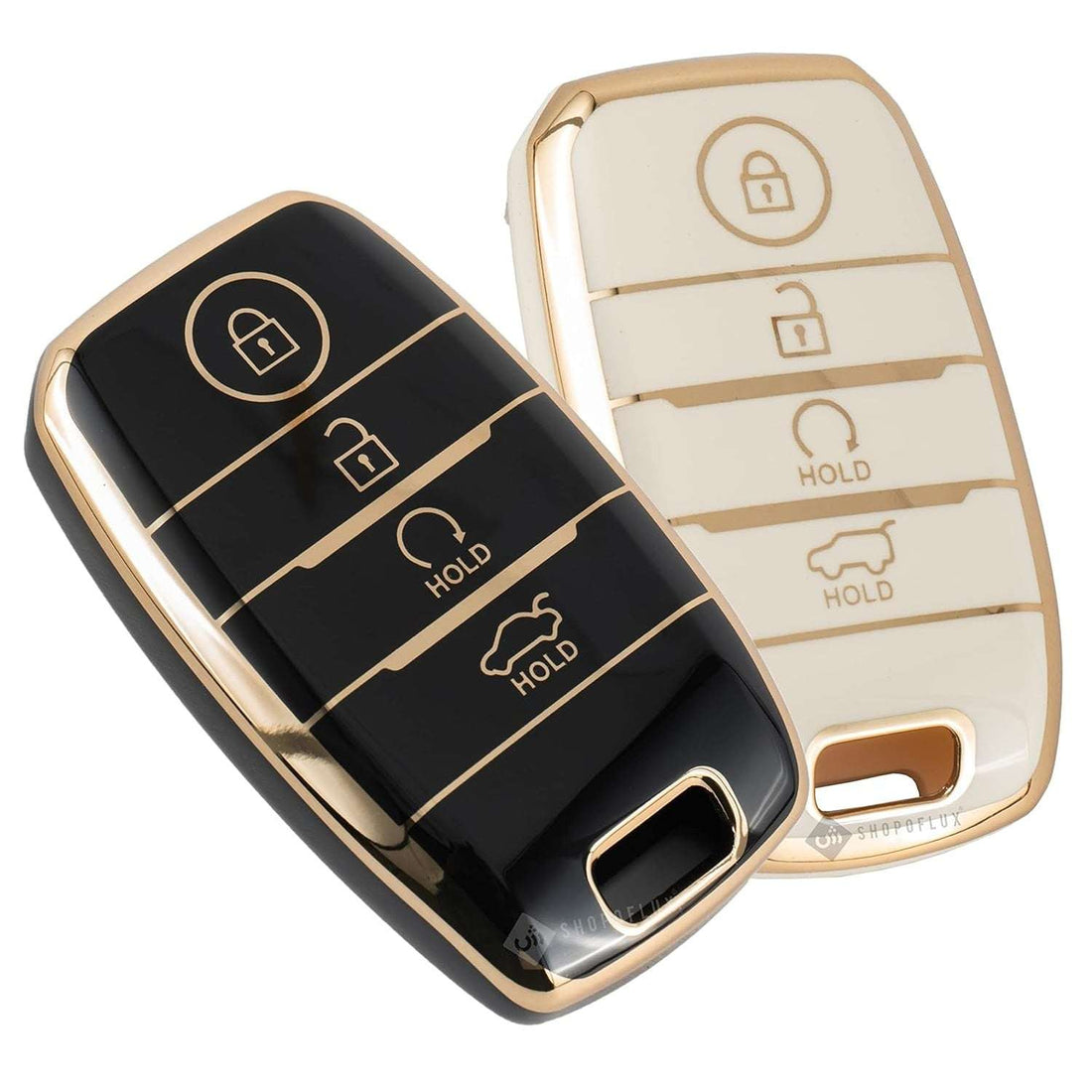 Shopoflux® TPU Key Cover fit for KIA Seltos 4 Button Smart Key