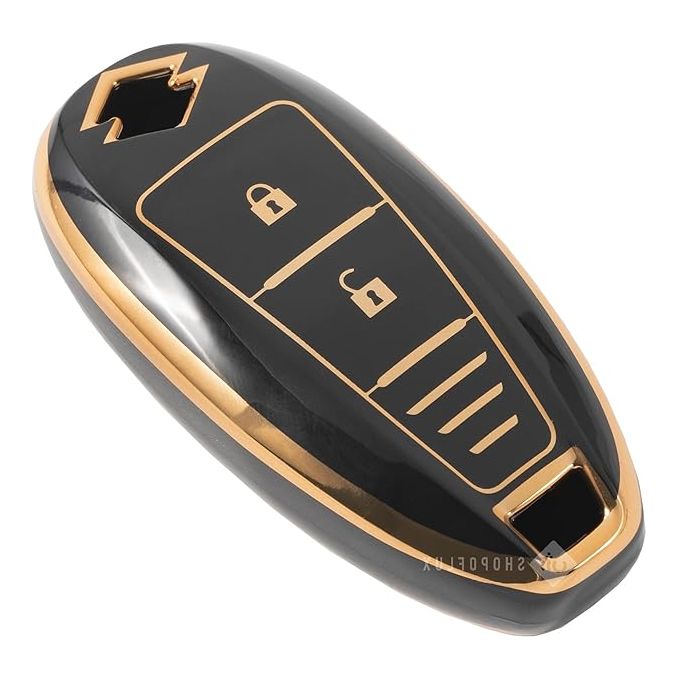 Shopoflux® TPU Key Cover Compatible with toyota and suzuki Baleno | Breeza | S Cross | Ciaz | Swift 2 Button Smart Key