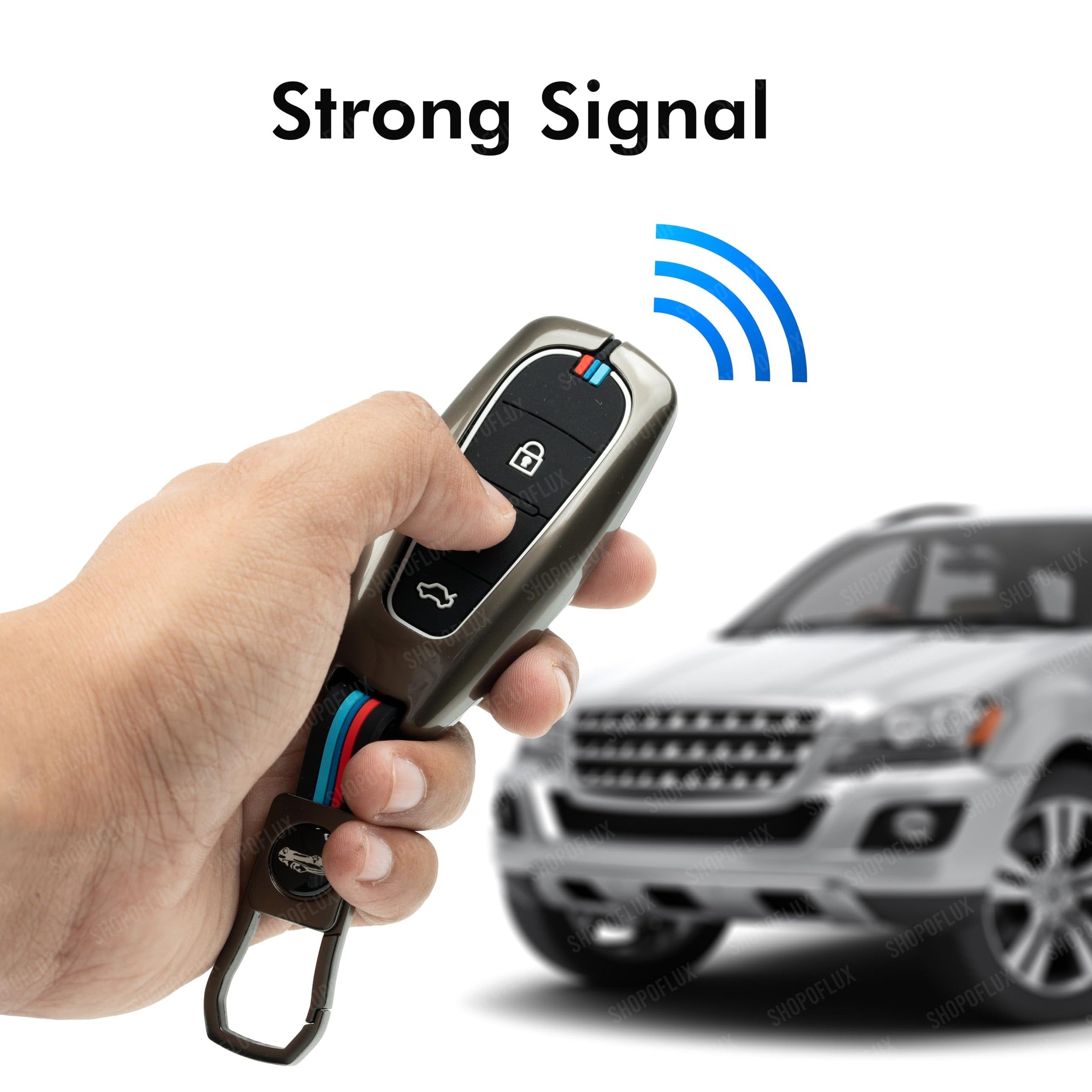 SHOPOFLUX Metal Key Cover Compatible with Baleno, Breeza, S Cross, Ciaz, Swift 3 Button Smart Key