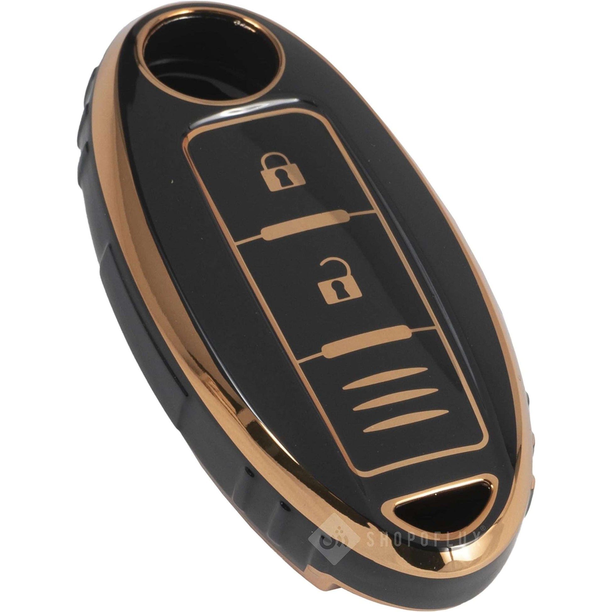 Shopoflux® TPU Key Cover Compatible with Nissan Magnite Smart Key Black