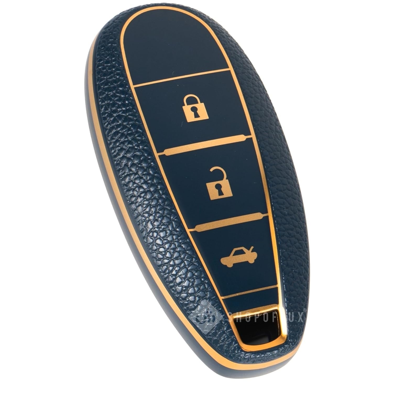 SHOPOFLUX Leather TPU Key Cover Compatible with Baleno, Breeza, S Cross, Ciaz, Swift 3 Button Smart Key