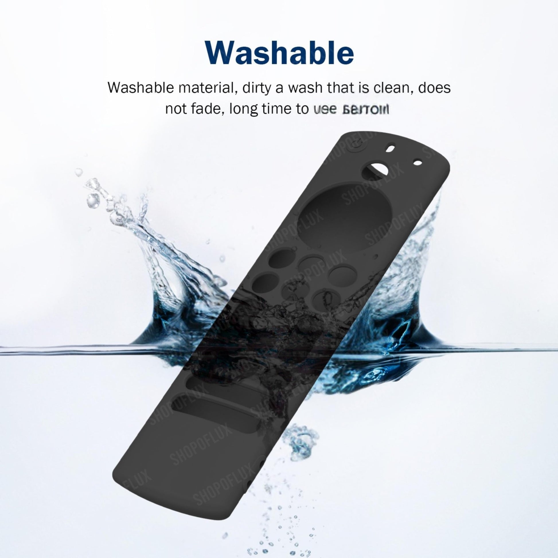 SHOPOFLUX Silicone Tv Remote Cover Compatible with Amazon Basics Smart LED TV Remote Protective Cover (Black) Shopoflux