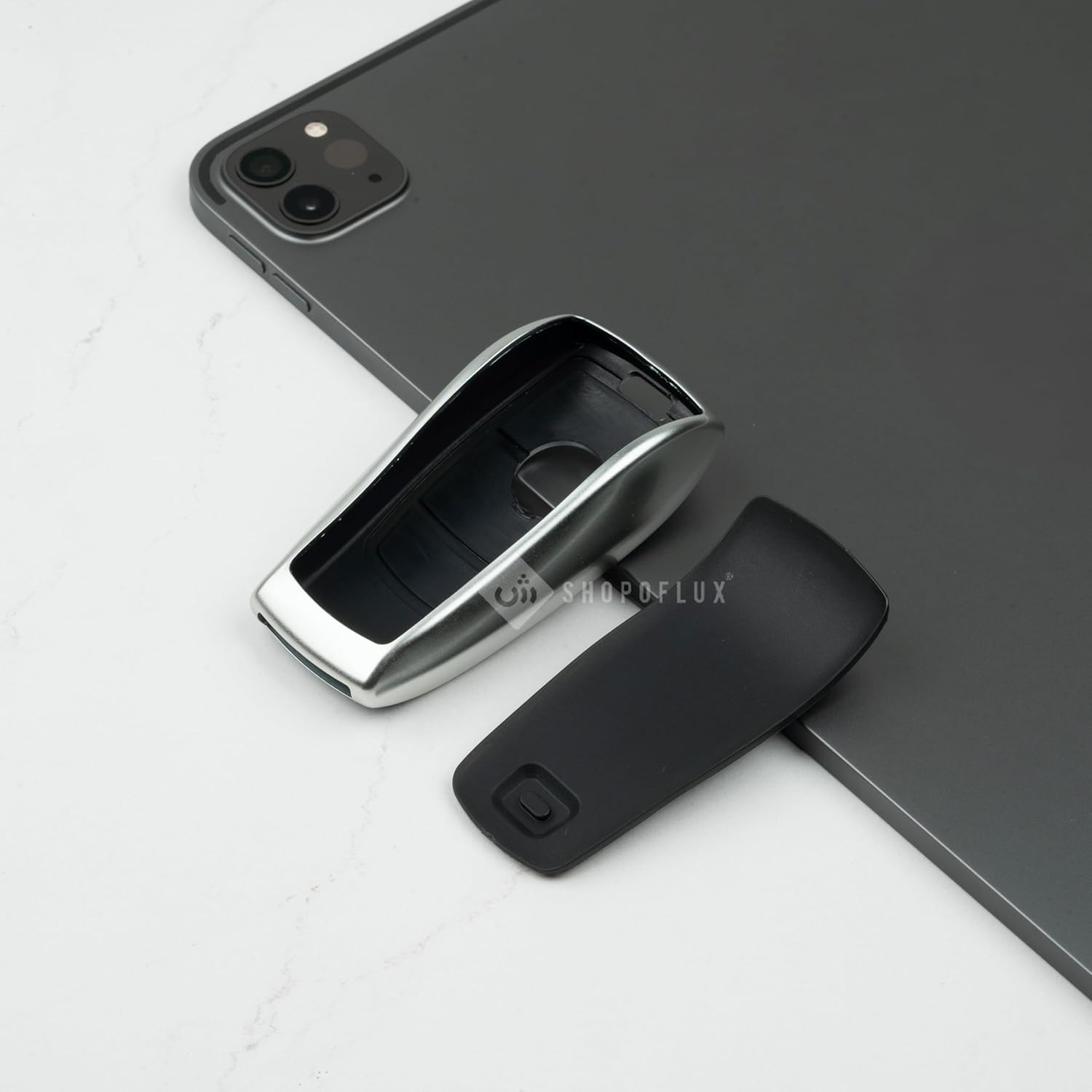 SHOPOFLUX TPU Leather Car Key Cover Compatible for Mercedes Benz E - Class S - Class A - Class C - Class G - Class 2020 Onwards New Smart Key