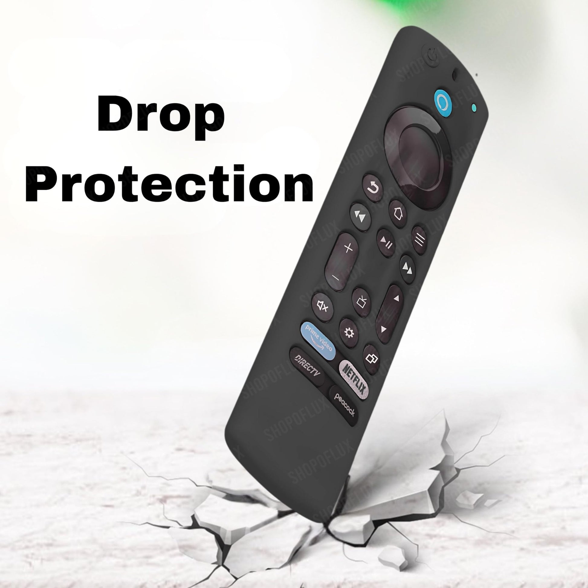 SHOPOFLUX Silicone Tv Remote Cover Compatible with Amazon Basics Smart LED TV Remote Protective Cover (Black) Shopoflux