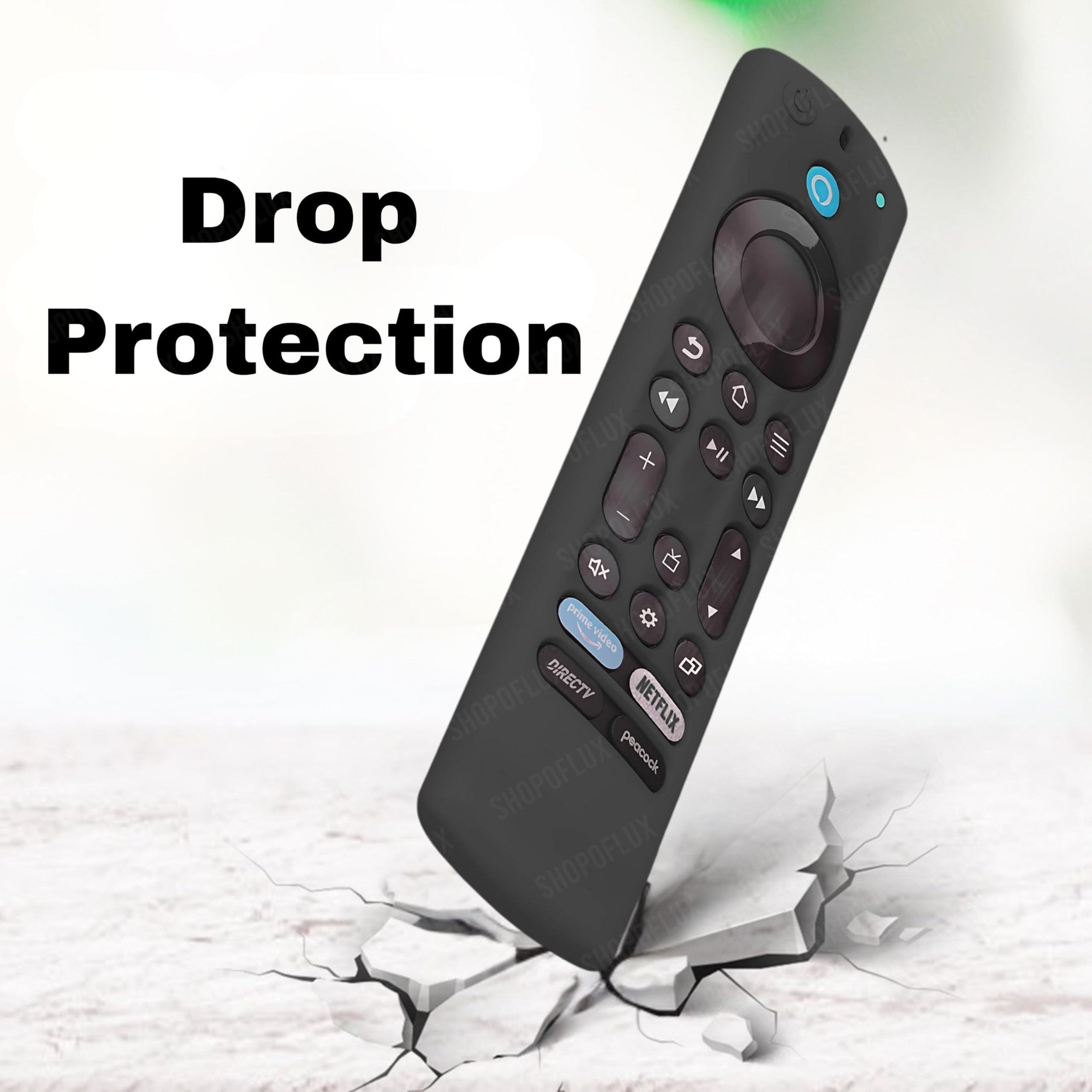 SHOPOFLUX Silicone Tv Remote Cover Compatible with Amazon Basics Smart LED TV Remote Protective Cover (Black) Shopoflux
