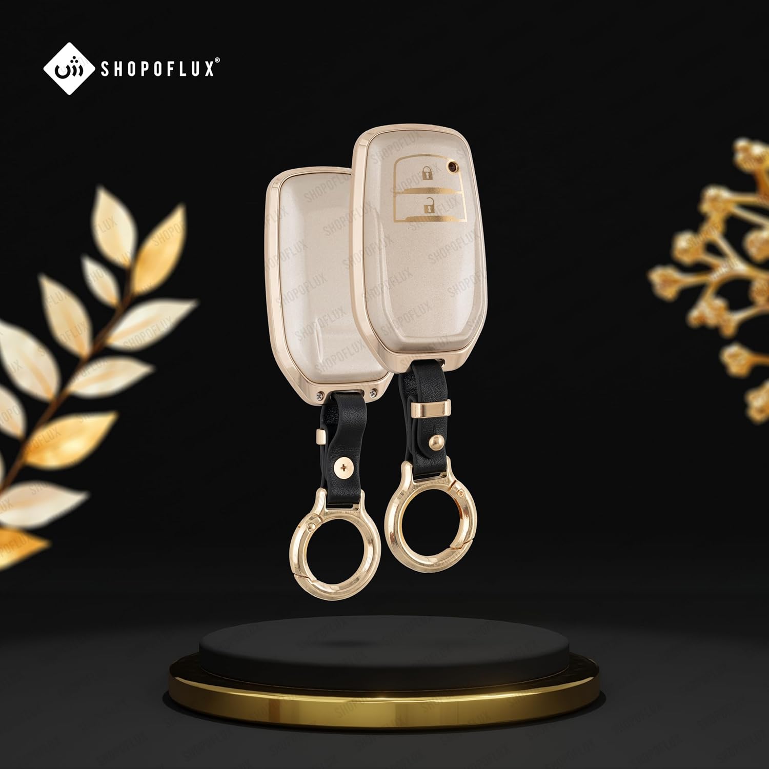 SHOPOFLUX Metal TPU Key Cover Compatible for Toyota Innova Crysta | Hilux | Invicto 2 Button Smart Only