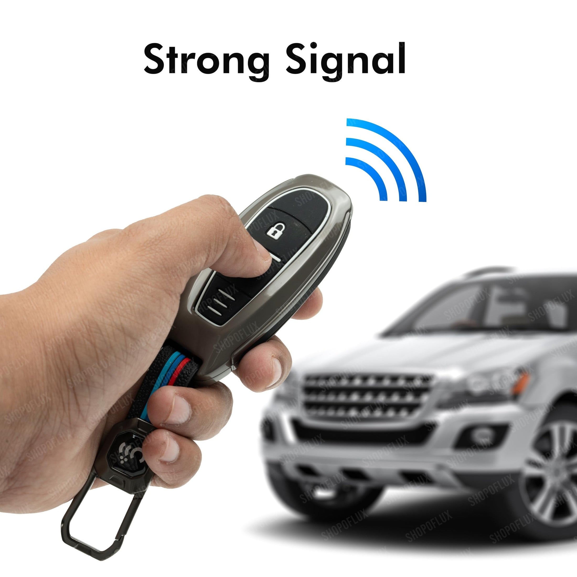 SHOPOFLUX Metal Key Cover Compatible with Baleno | Breeza | S Cross | Ciaz | Swift 2 Button Smart Key