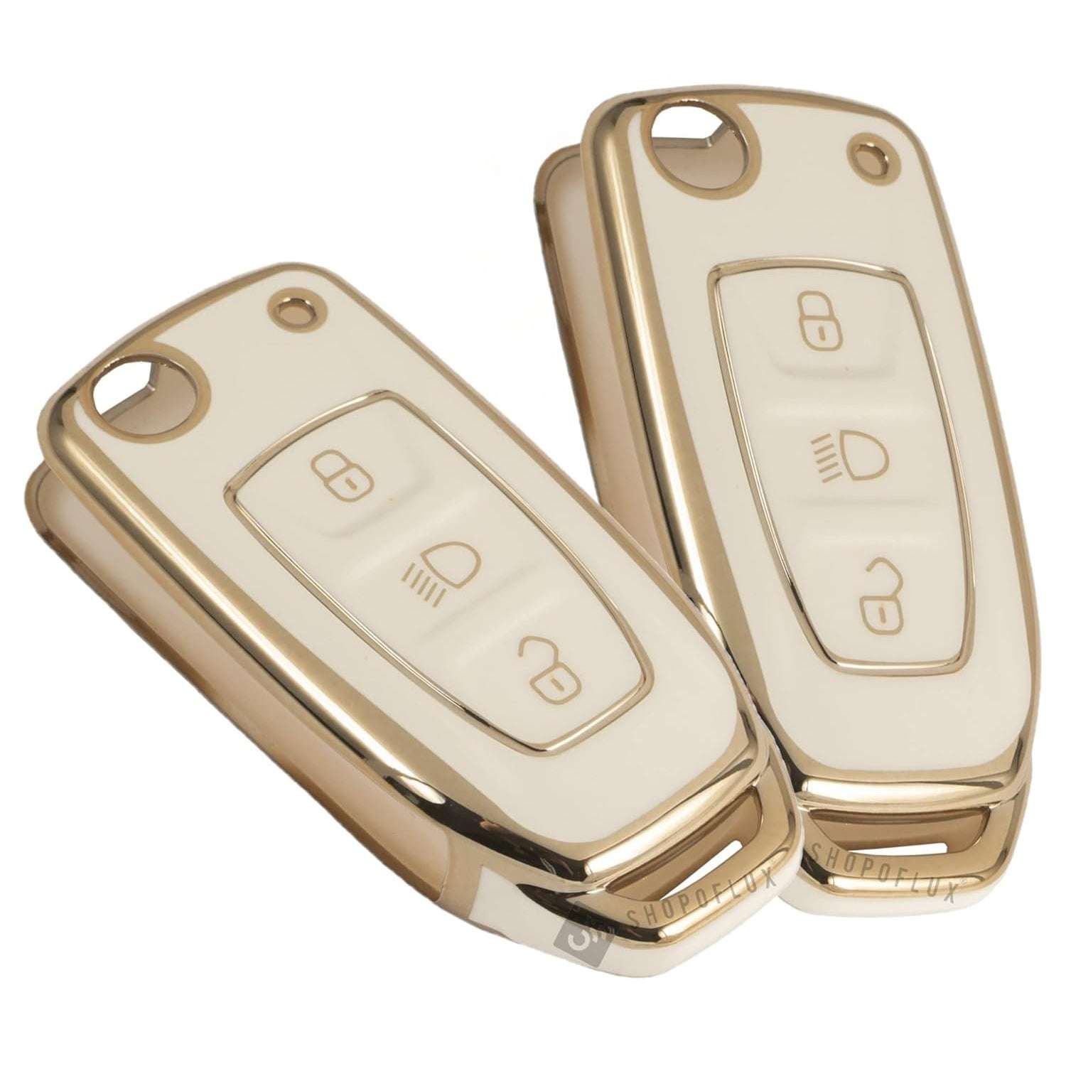 Shopoflux® TPU Key Cover Compatible with Tata Tiago | Nexon | Altroz | Safari | Storme | Zest | Bolt | Tigor | Punch | Hexa 3 Button Flip Key