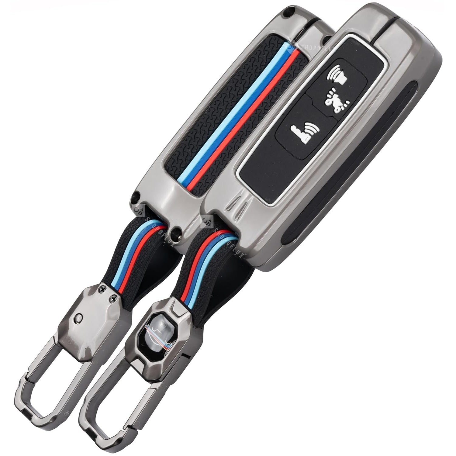 SHOPOFLUX Metal Key Cover Compatible with Honda Activa | Dio H-Smart Black