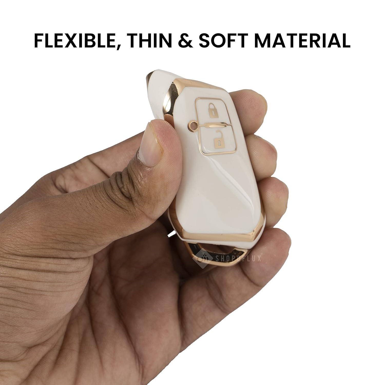 SHOPOFLUX TPU Key Cover Compatible with Toyota and suzuki Baleno, Grand Vitara, Xl6, Swift, Brezza, Celerio, Ignis, Ertiga, Dzire, Fronx, Urban Cruiser, Rumion, Glanza, Hyryder