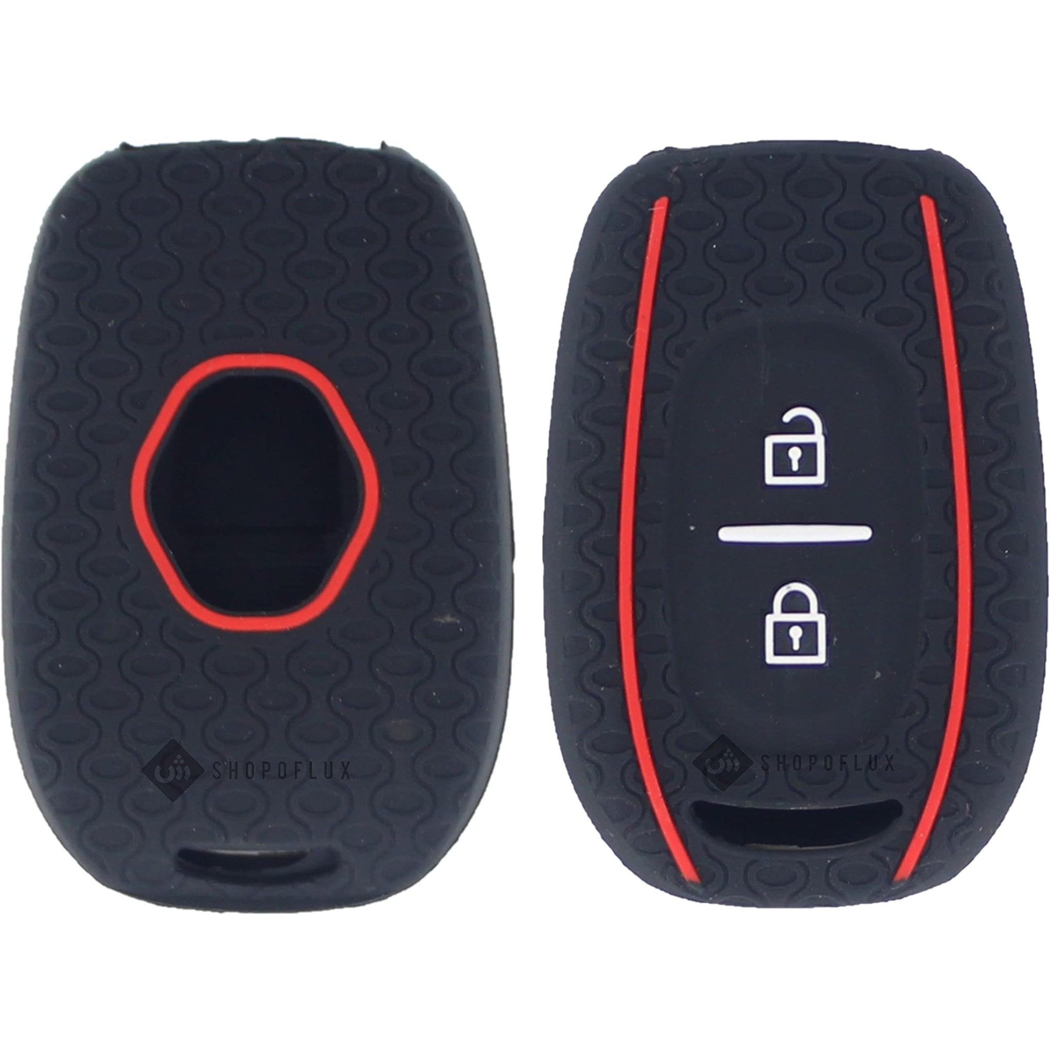 Shopoflux® Silicone Key Cover Compitable with Kwid | Duster | Triber 2 Button Remote Key (1)