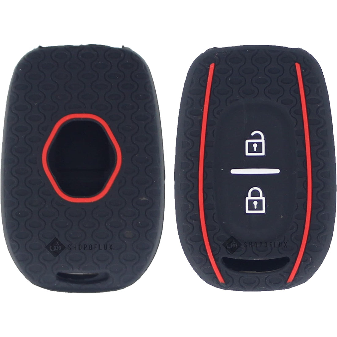 Shopoflux® Silicone Key Cover Compitable with Kwid | Duster | Triber 2 Button Remote Key 1