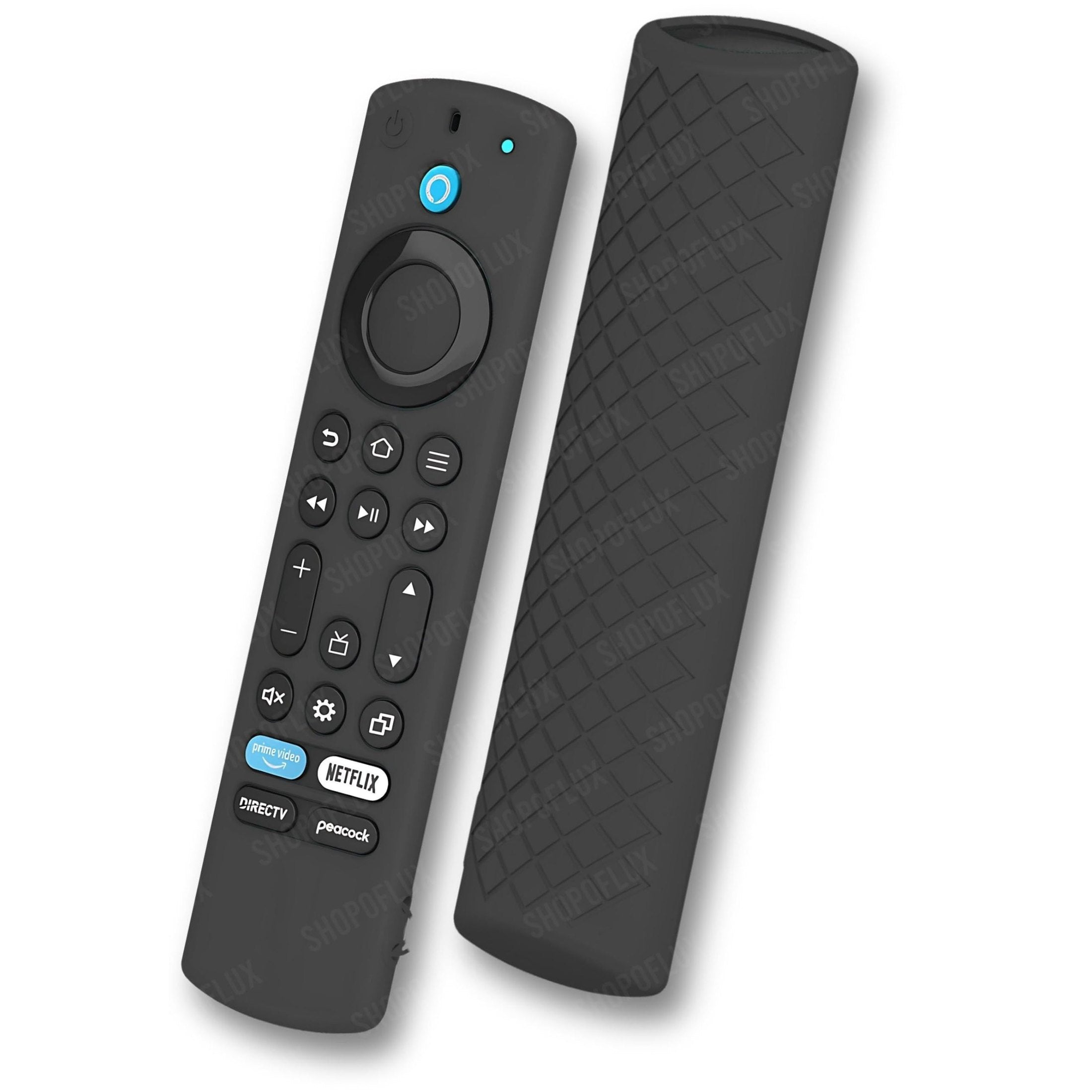 SHOPOFLUX Silicone Tv Remote Cover Compatible with Amazon Basics Smart LED TV Remote Protective Cover (Black) Shopoflux